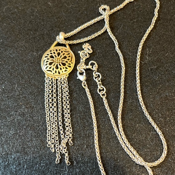 Lucky Brand Jewelry - Lucky Brand Two Tone Tassel Gold and Silver Pendant Necklace